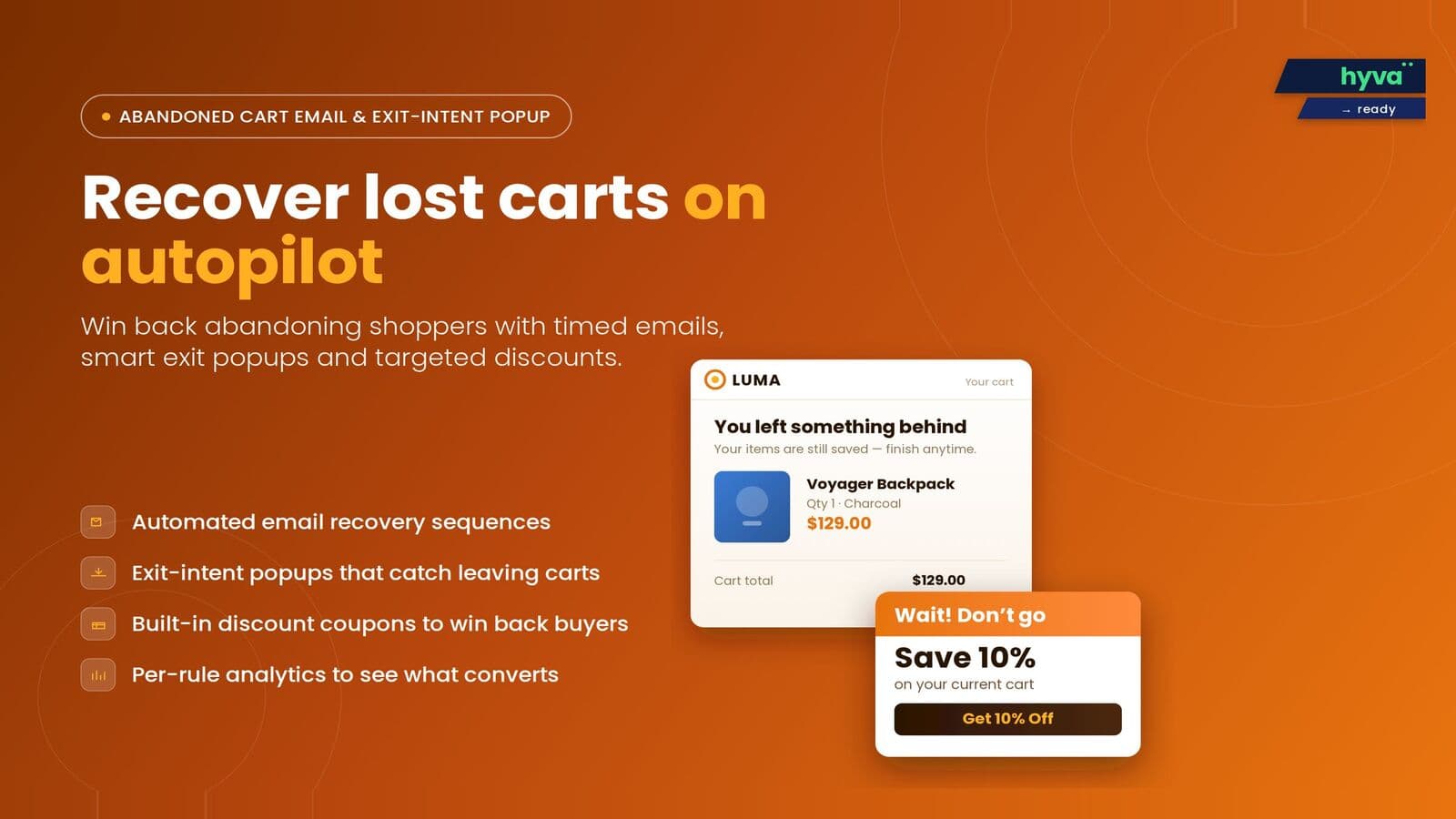 Abandoned Cart Email & Exit-Intent Popup preview