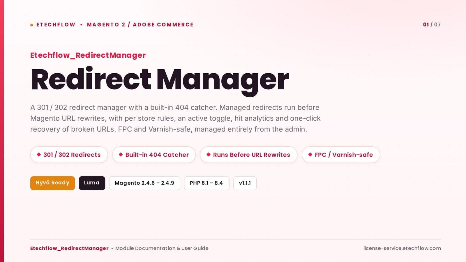 Redirect Manager preview