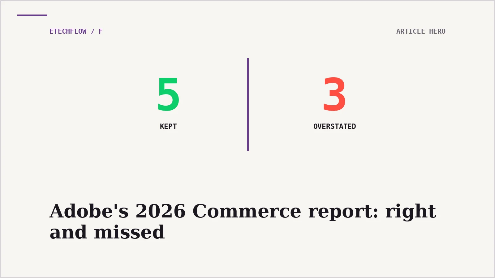 Adobe's 2026 Commerce report: what they got right and missed